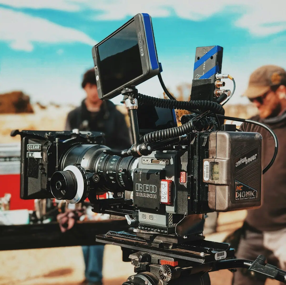 A professional cinema camera on a production set, representing the new film project from Archewell Productions.