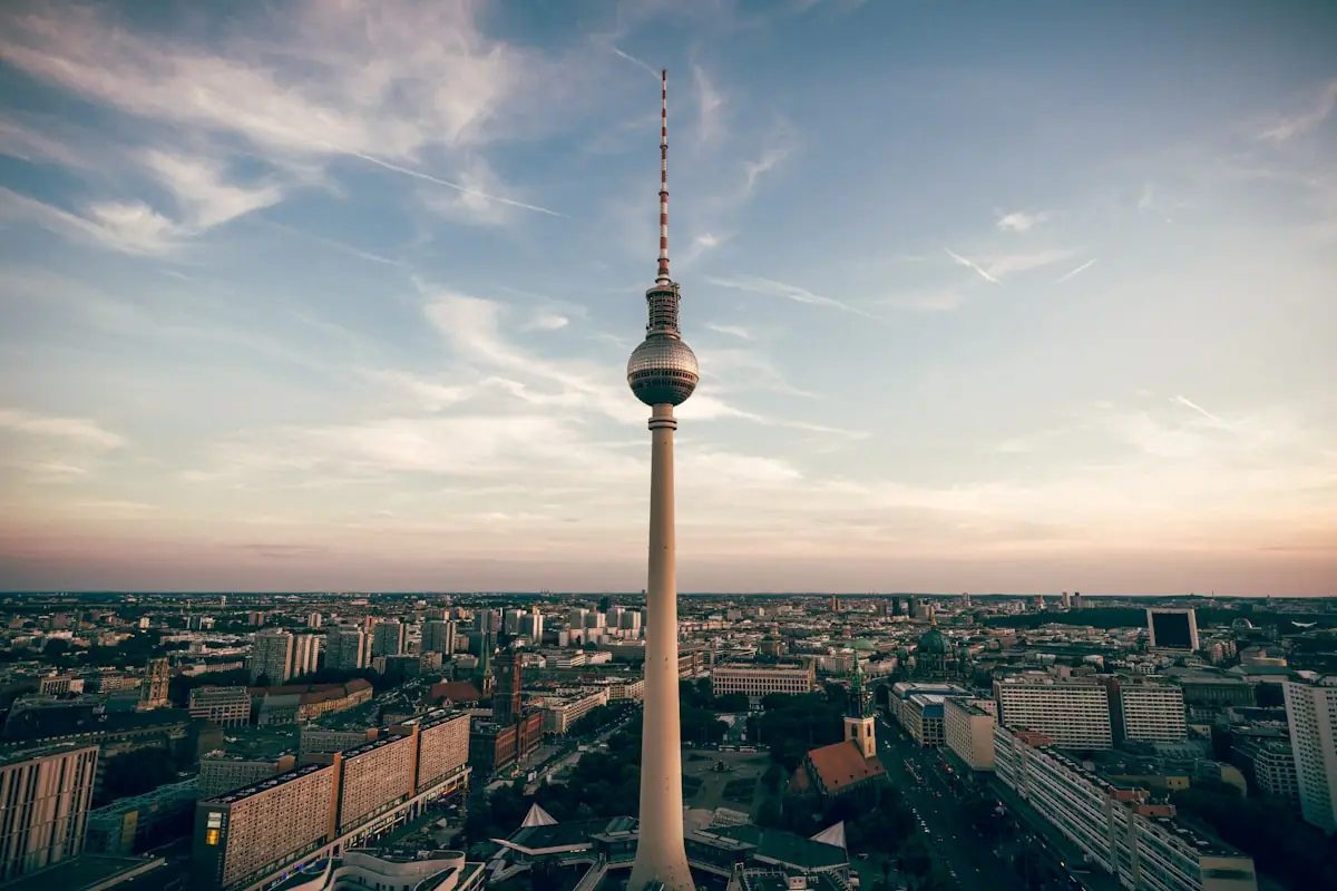The Brandenburg Gate in Berlin, representing the heart of German diplomacy during the high-stakes phone call between Chancellor Merz and President Trump.
