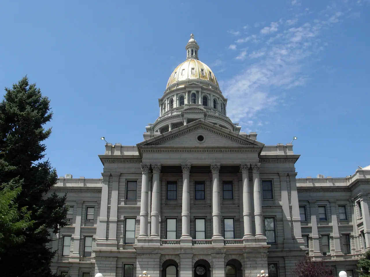 Exterior of the Colorado State Capitol in Denver—where the governor exercises clemency authority under state law; archival photograph, not tied to any single hearing room or official appearance.