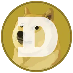 Dogecoin logo (English Wikipedia file hosted on Wikimedia)—brand artwork only; not a photograph of Revolut’s physical card, LED effect, or in-app order flow.